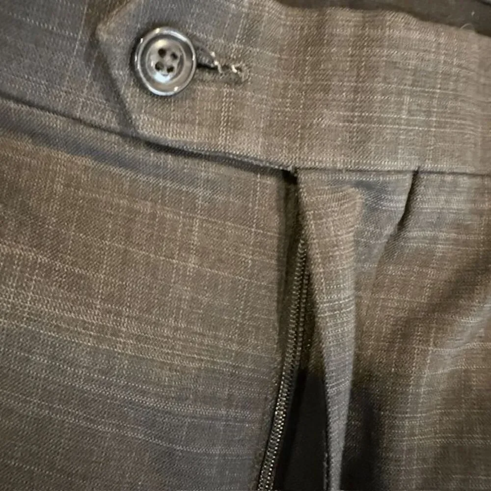 Savane Stretch Comfort Dress Pants Charcoal Gray 40x30 Trousers Slacks‎ Business